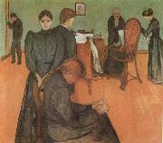 Edvard Munch The Death in the sickroom oil painting artist